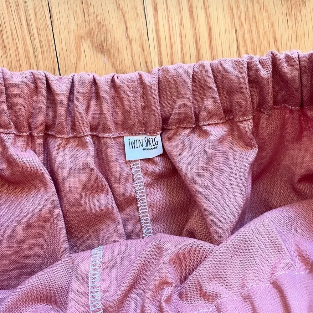 Pink Ruffle Hem Pants - Picture 2 of 2